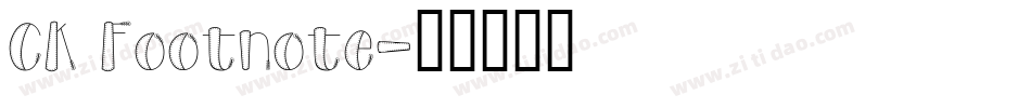 CK Footnote字体转换